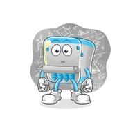 canned fish  dizzy head mascot. cartoon vector