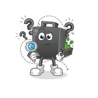 money briefcase  cartoon mascot vector illustration. cartoon vector