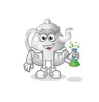 teapot cartoon character. cartoon mascot vector illustration