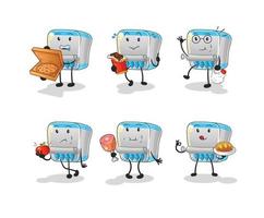 canned fish  dizzy head mascot. cartoon vector