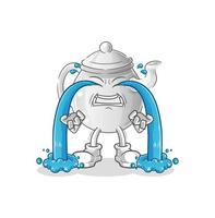 teapot cartoon character. cartoon mascot vector illustration