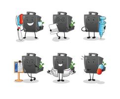 money briefcase  cartoon mascot vector illustration. cartoon vector