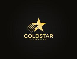 Modern golden star logo for business vector