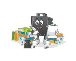 money briefcase  cartoon mascot vector illustration. cartoon vector