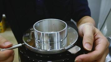 Close up shot of coffee grinder video