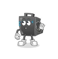 money briefcase  cartoon mascot vector illustration. cartoon vector