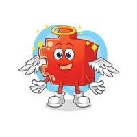 puzzle cartoon character. cartoon mascot vector illustration