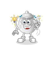 teapot cartoon character. cartoon mascot vector illustration