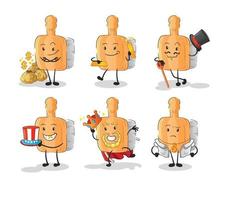 wooden brush cartoon mascot. cartoon vector