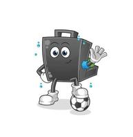 money briefcase  cartoon mascot vector illustration. cartoon vector