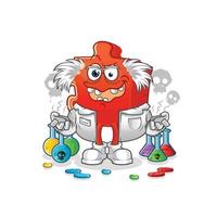 puzzle cartoon character. cartoon mascot vector illustration