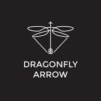 Dragonfly and Arrow Archery Logo Design Inspiration vector