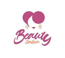 Love Beautiful Woman Feminine using Earing Logo Design vector