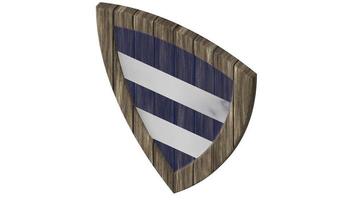 escudo de madera medieval 3d ilustración render foto