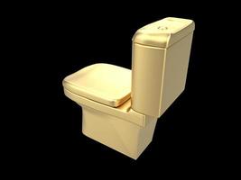 inodoro de oro wc ilustración 3d foto