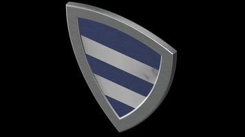 blue shield silver medieval 3d illustration render photo