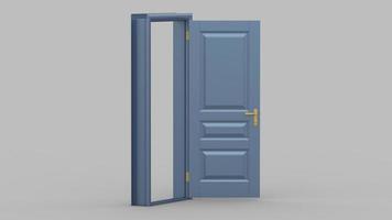 Set of different metal gray door isolated 3d illustration render on white background photo