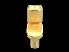 gold toilet wc 3d illustration photo