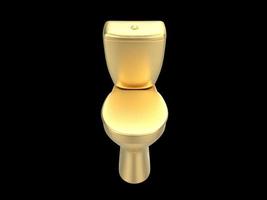 golden wc lavatory water closet 3d illustration photo