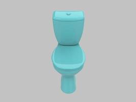 light blue toilet wc illustration 3d photo
