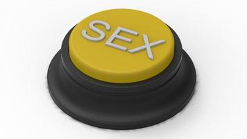 yellow sex button isolated 3d illustration render photo