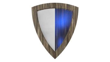 shield wood medieval 3d illustration render photo