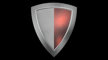 red shield silver medieval 3d illustration render photo