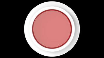 button red and white isolated 3d illustration render photo