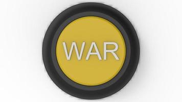 yellow war button isolated 3d illustration render photo