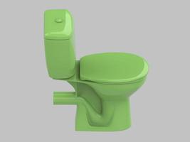 3d illustration lavatory closet toilet green photo