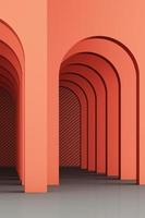 3d rendering arc rhythm in pastel color tone. photo