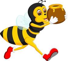 illustration of cute bee cartoon vector