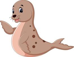 illustration of Cute seal cartoon vector