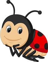 cute ladybug cartoon vector