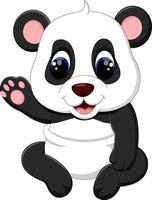 ilustración de dibujos animados lindo bebé panda vector
