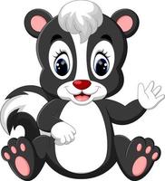 illustration of baby skunk cartoon vector
