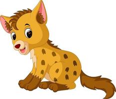 hiena divertida de dibujos animados vector