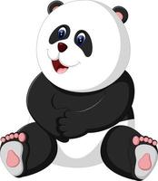 illustration of cute baby panda cartoon vector