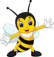 illustration of Cute bee cartoon vector