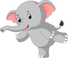 Cute elephant cartoon vector