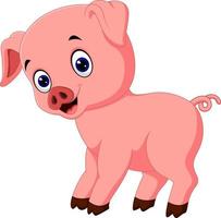 cute pig cartoon vector