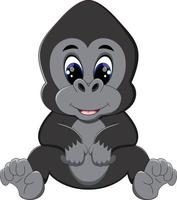 illustration of Funny gorilla cartoon vector