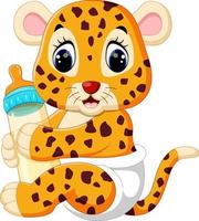 illustration of cute baby tiger vector