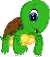 illustration of Cute turtle cartoon vector