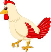 Cute rooster cartoon presenting vector