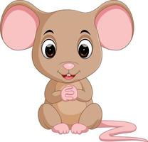 Cute mouse cartoon vector