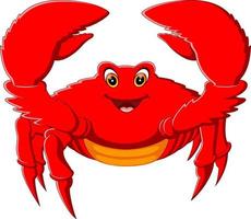 illustration of cute crab cartoon vector