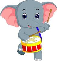 Cute elephant cartoon vector