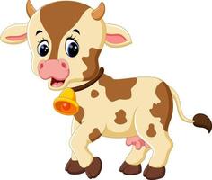 Happy cartoon cow vector