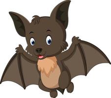 Bat cartoon flying vector